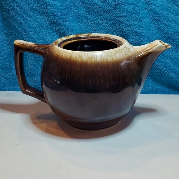 Vintage McCoy Brown Drip High Gloss Teapot - Picture 2 of 6